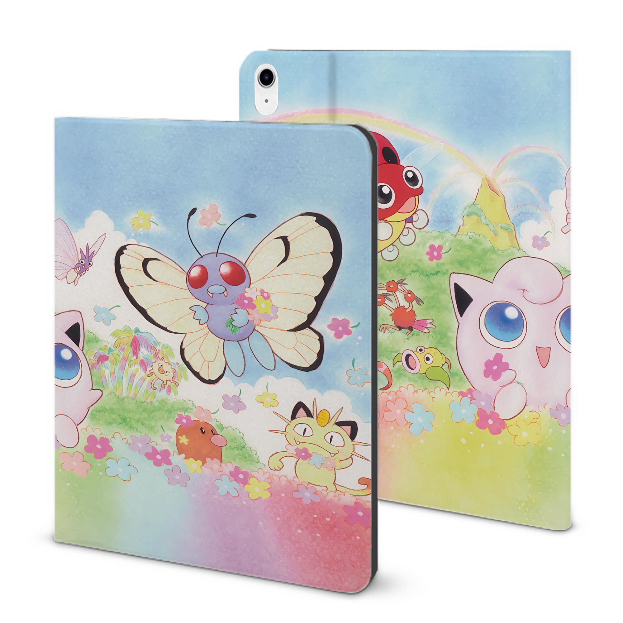 （画像用） ポケットモンスター Pokémon IPad ケース ブック型 PUレザー TPU 耐衝撃 軽量 薄型 ペン収納なし 全面保護 IPad 各モデル対応
